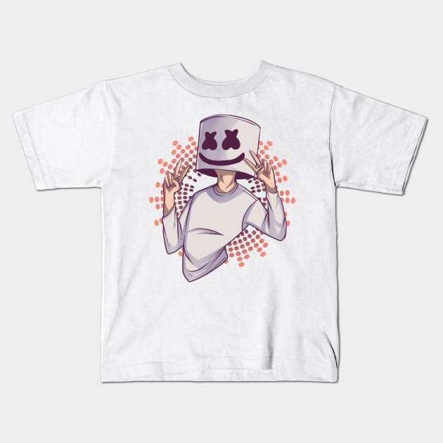 Marshmello Music Life Kids T-Shirt by DenielHast